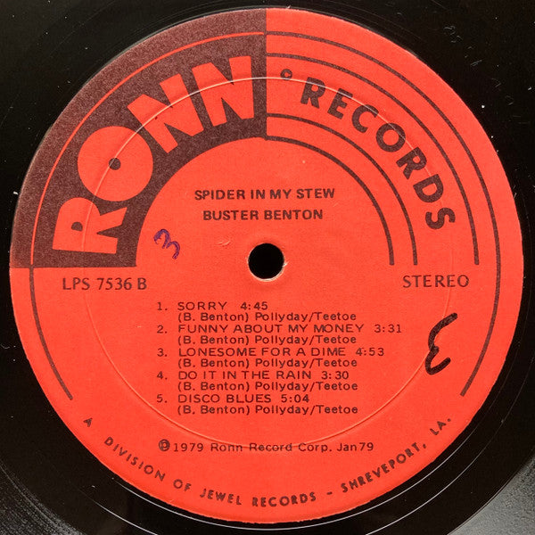 Buster Benton - Spider In My Stew