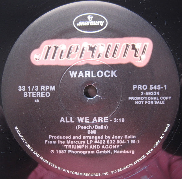 Warlock - All We Are