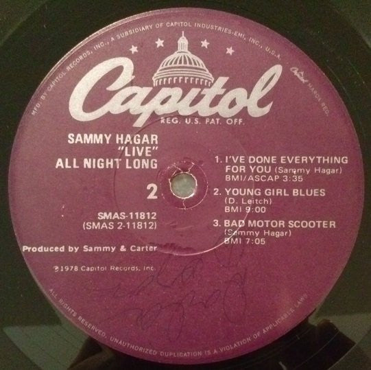 Sammy Hagar - All Night Long