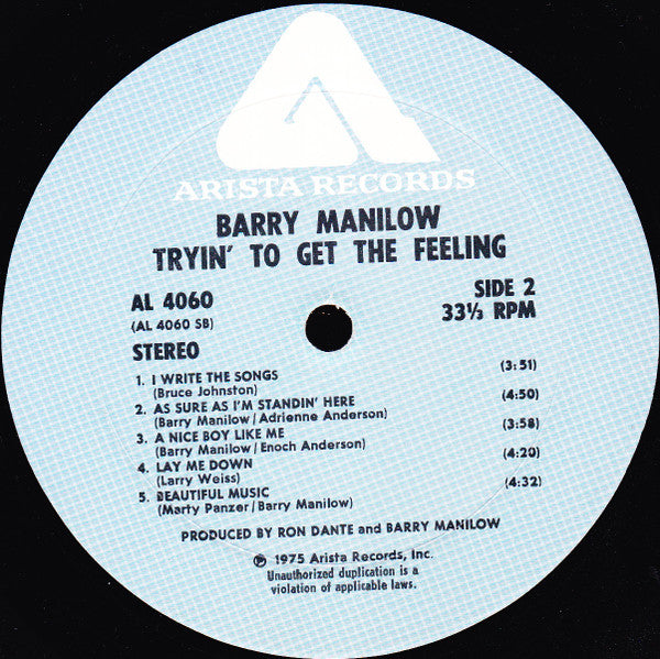 Barry Manilow - Tryin' To Get The Feeling