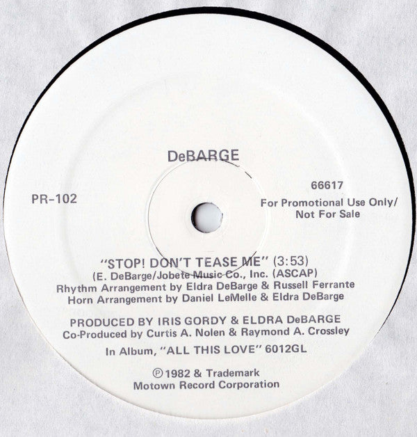 DeBarge - Stop! Don't Tease Me