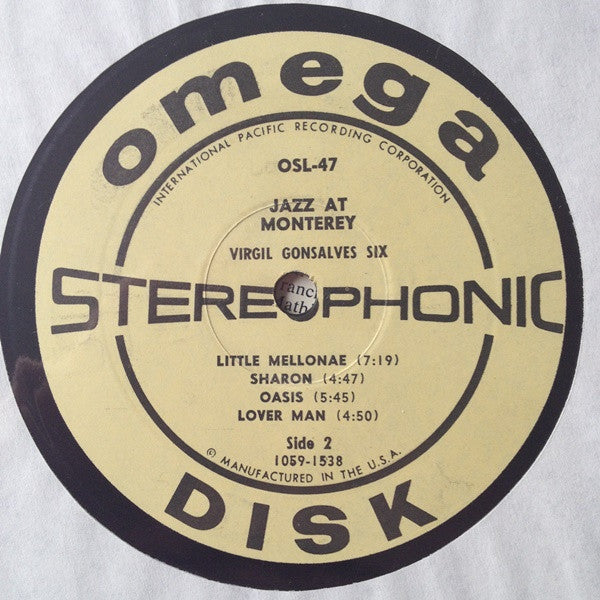 Virgil Gonsalves Big Band Plus Virgil Gonsalves Sextet - Jazz At Monterey