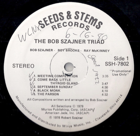 Bob Szajner Triad - Jazz Opus 20/40