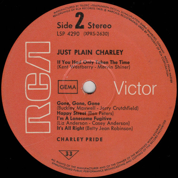 Charley Pride - Just Plain Charley