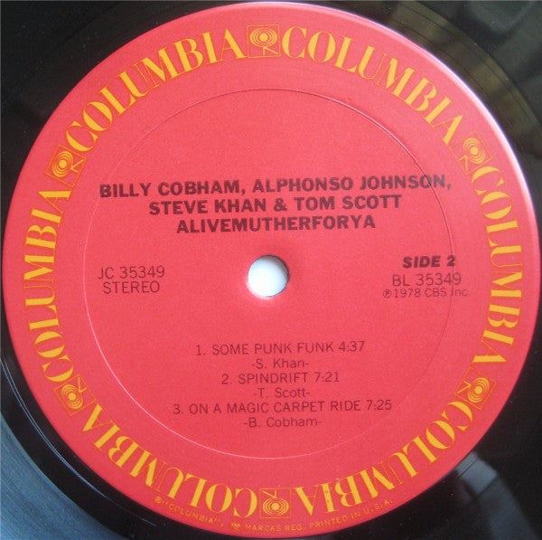 Billy Cobham · Steve Khan · Alphonso Johnson · Tom Scott - Alivemutherforya