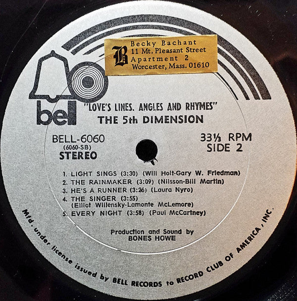 Fifth Dimension, The - Love's Lines, Angles And Rhymes