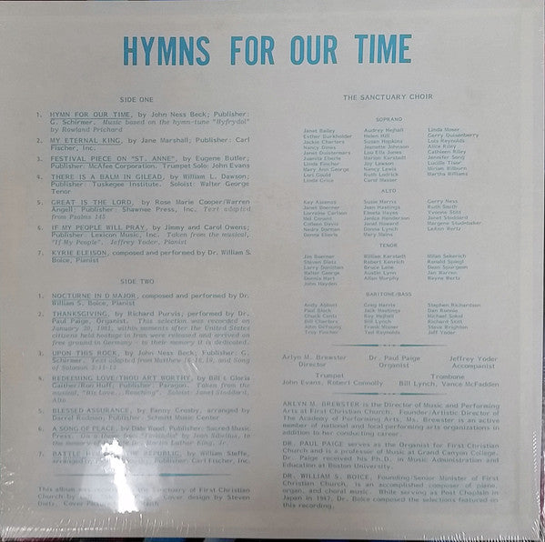 Sanctuary Choir Of First Christian Church, Phoenix, Arizona, The - Hymns For Our Time