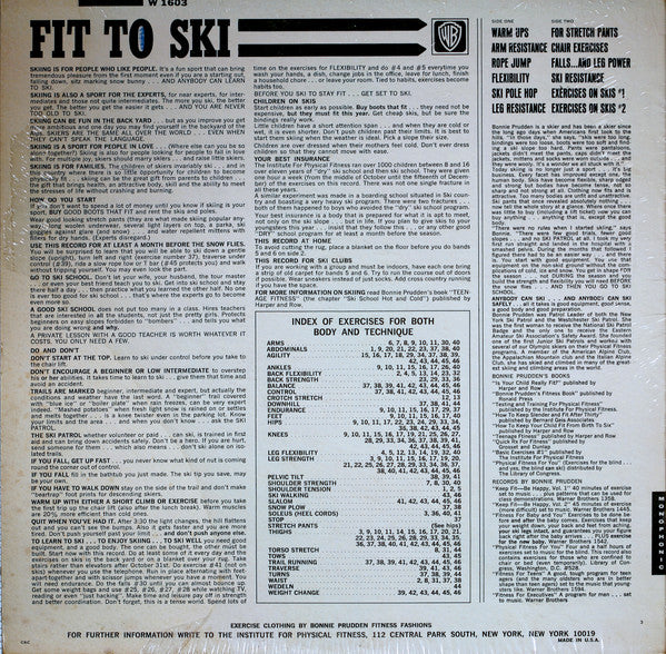 Bonnie Prudden - Fit To Ski