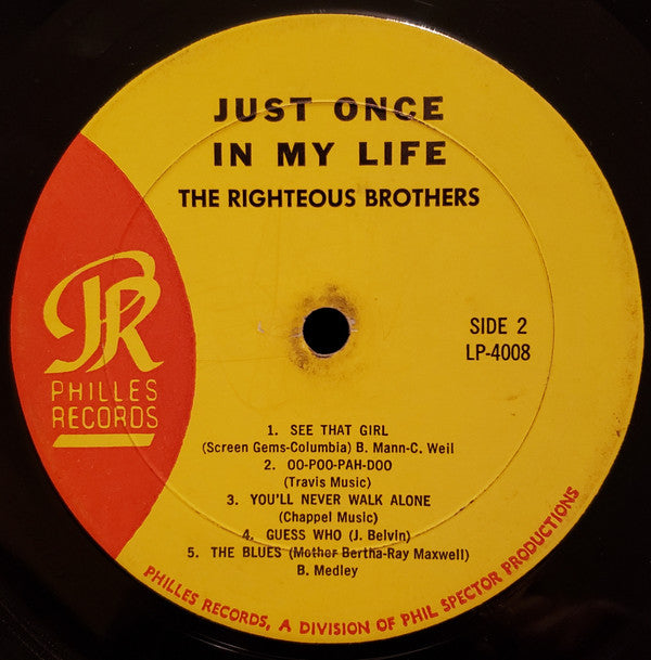 Righteous Brothers, The - Just Once In My Life