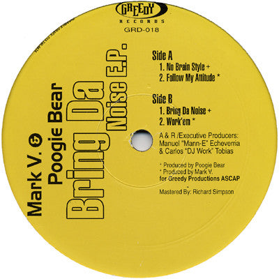 Mark V. & Poogie Bear - Bring Da Noise E.P.