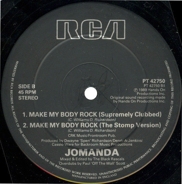 Jomanda - Make My Body Rock (Feel It) (The Exclusive U.S. Remix)