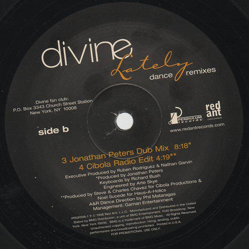 Divine (2) - Lately (Dance Remixes)