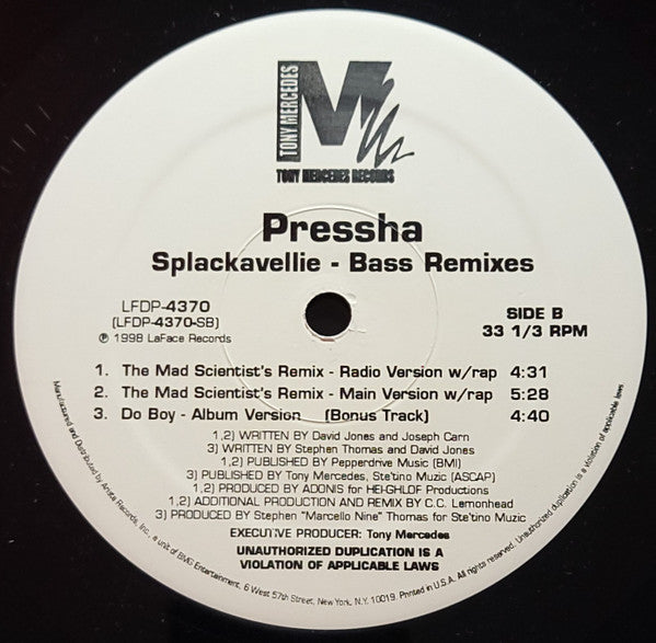 Pressha - Splackavellie (Bass Remixes)
