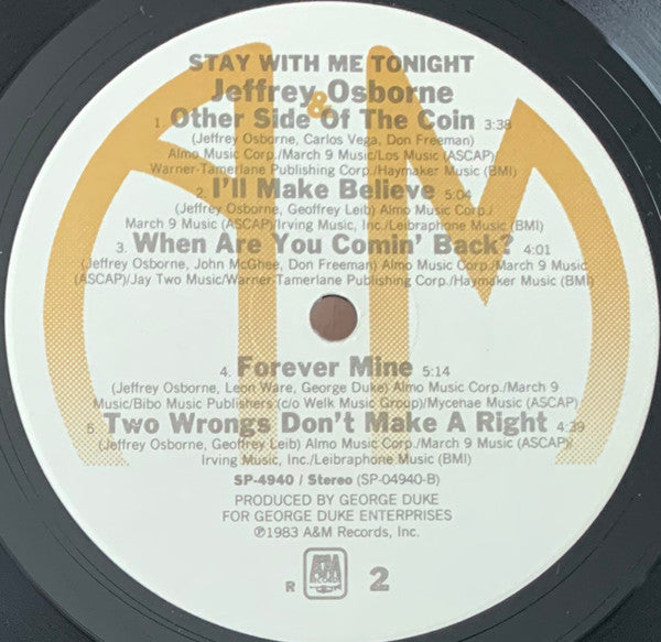 Jeffrey Osborne - Stay With Me Tonight