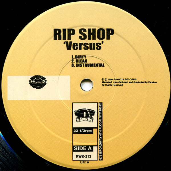 Ripshop - Versus / Crabfakers / Transmitt