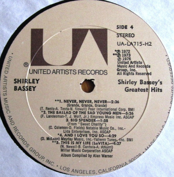 Shirley Bassey's Greatest Hits