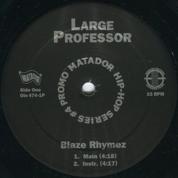 Large Professor - Blaze Rhymez / Back To Back