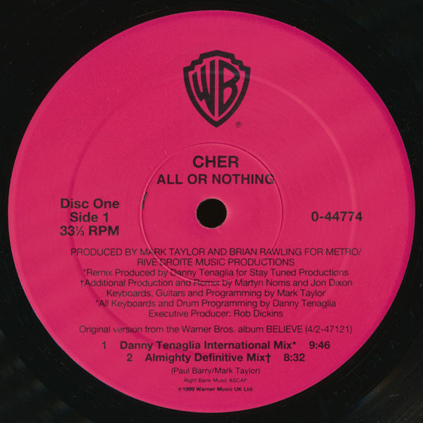 Cher - All Or Nothing / Dov'é L'Amore
