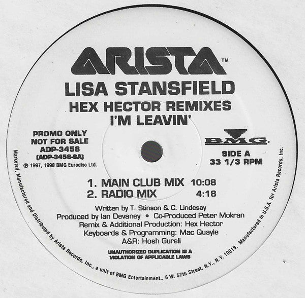 Lisa Stansfield - I'm Leavin' (Hex Hector Remixes)
