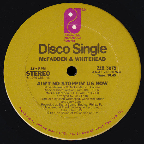 McFadden & Whitehead - Ain't No Stoppin' Us Now