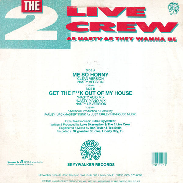 The 2 Live Crew - Me So Horny