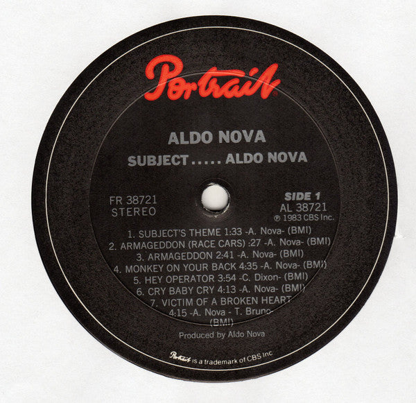 Subject.....Aldo Nova