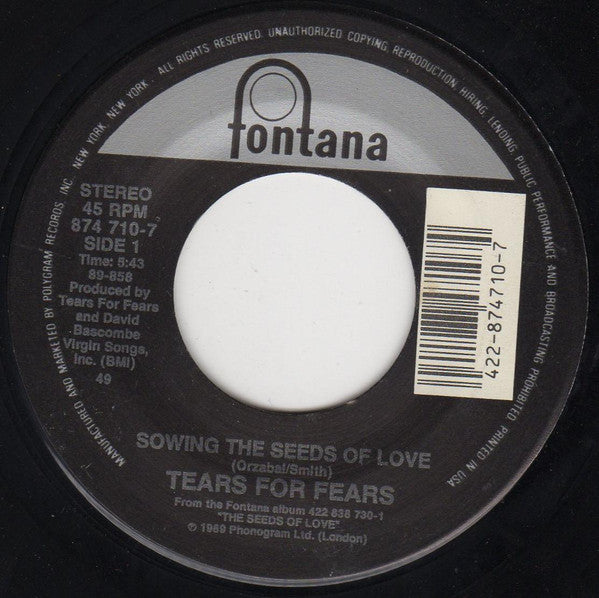 Tears For Fears - Sowing The Seeds Of Love