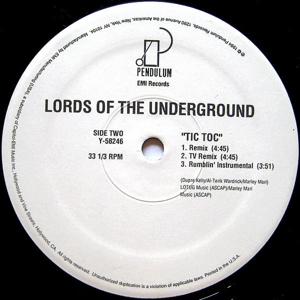 Lords Of The Underground - Tic Toc