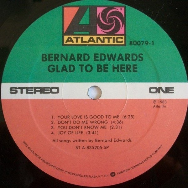 Bernard Edwards - Glad To Be Here