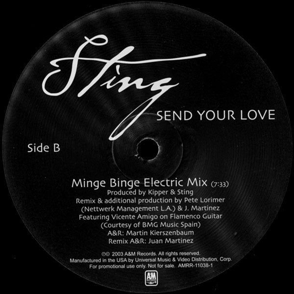 Sting - Send Your Love (Remixes By Josh Wink And Minge Binge)