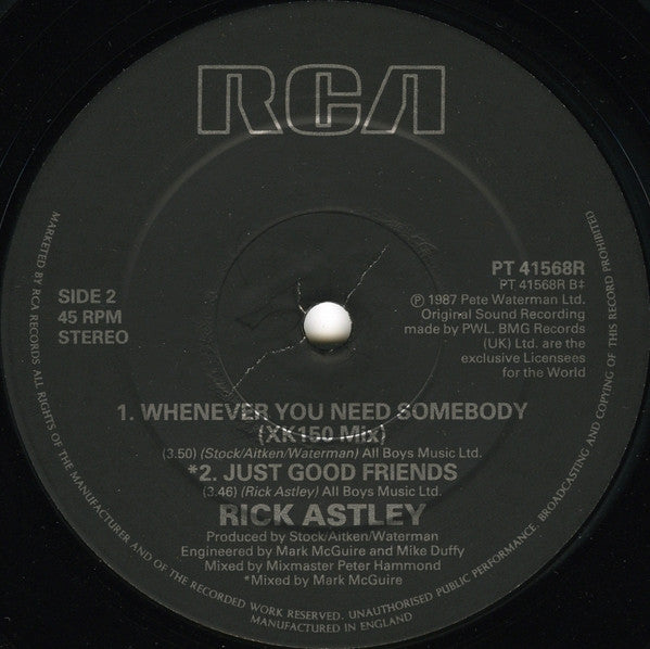 Rick Astley - Whenever You Need Somebody (Rick Sets It Off Mix)