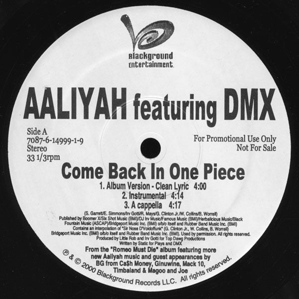 Aaliyah - Come Back In One Piece