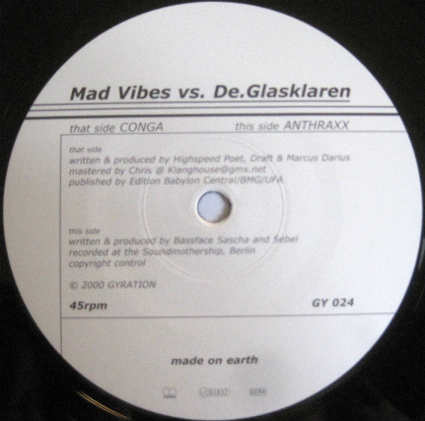 Mad Vibes (3) - Conga / Anthraxx