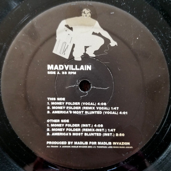 Madvillain (Madlib + MF DOOM) Money Folder / America's Most Blunted (12", 2003)