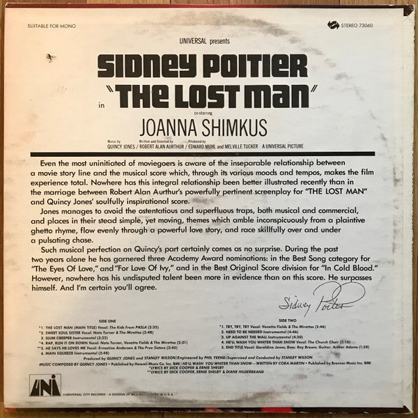 Quincy Jones - The Lost Man (The Original Soundtrack Album)