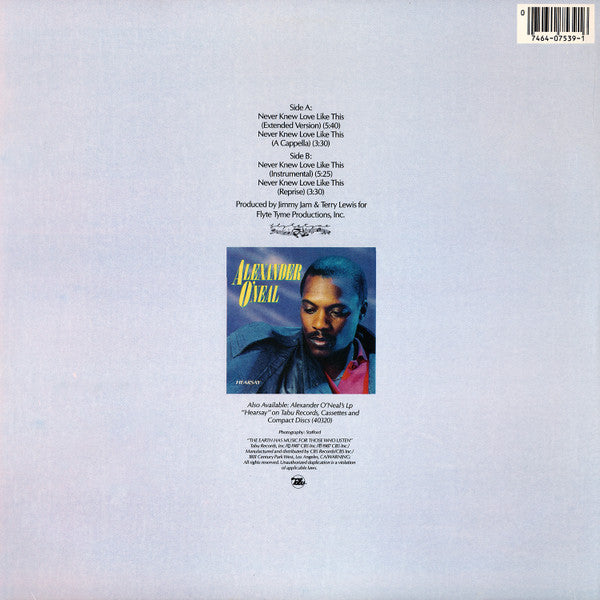 Alexander O'Neal - Never Knew Love Like This (Special 12" Mixes)