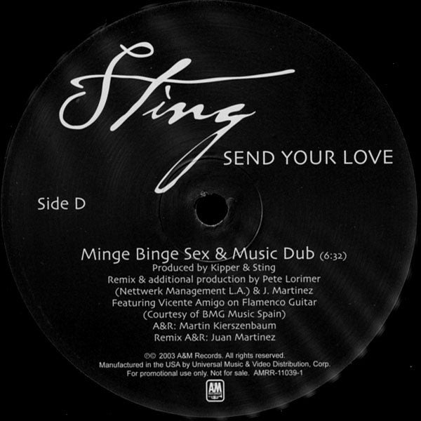 Sting - Send Your Love (Remixes By Josh Wink And Minge Binge)
