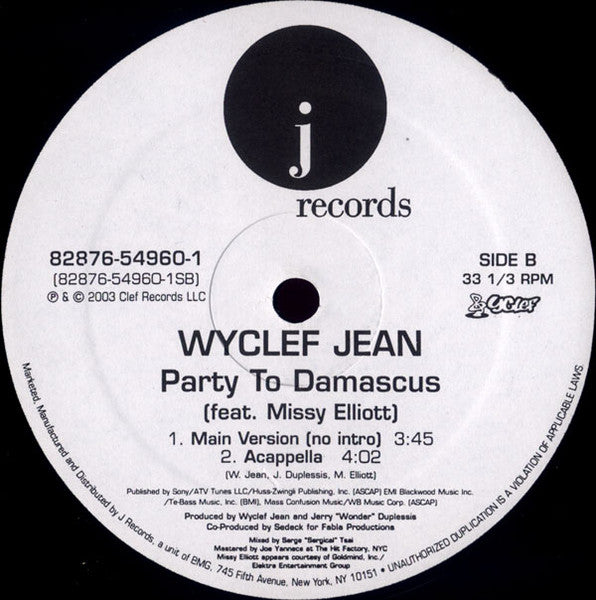 Wyclef Jean - Party To Damascus