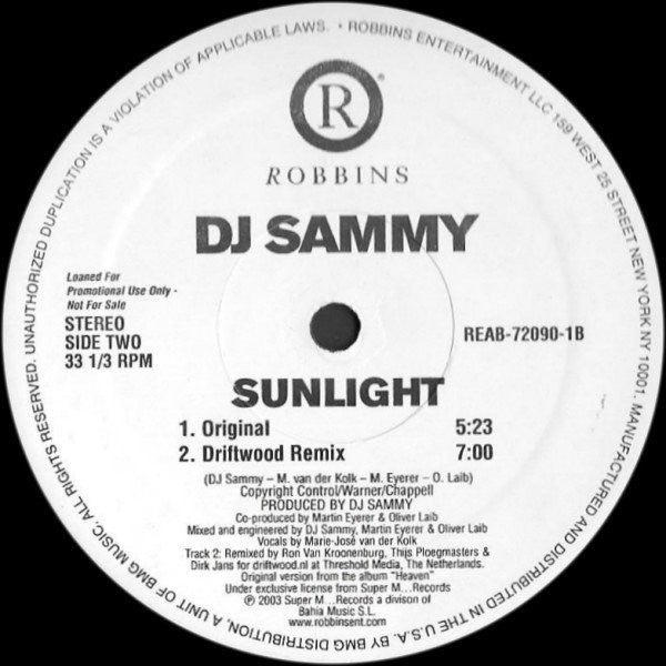 DJ Sammy - Sunlight