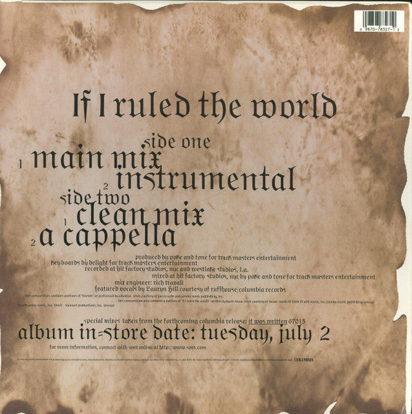 Nas - If I Ruled The World