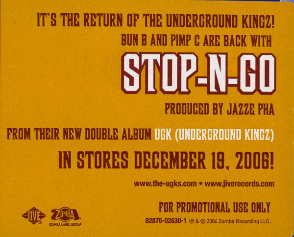 UGK - Stop-N-Go / The Game Belongs To Me