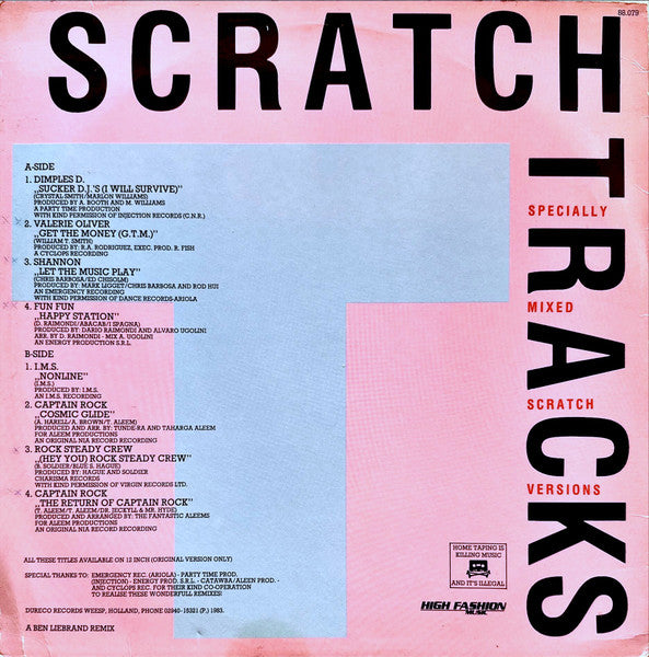 Various - Scratch Tracks (Specially Mixed Scratch Version)