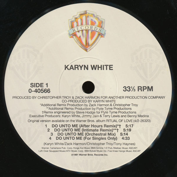 Karyn White - Do Unto Me / Walkin' The Dog