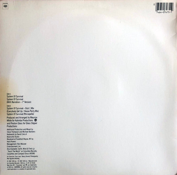 Earth, Wind & Fire - System Of Survival (12" Mixes)