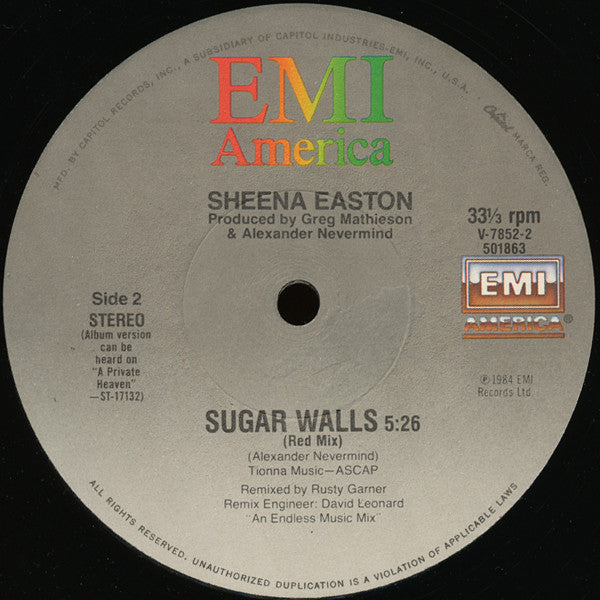 Sheena Easton - Sugar Walls (Dance Mix)