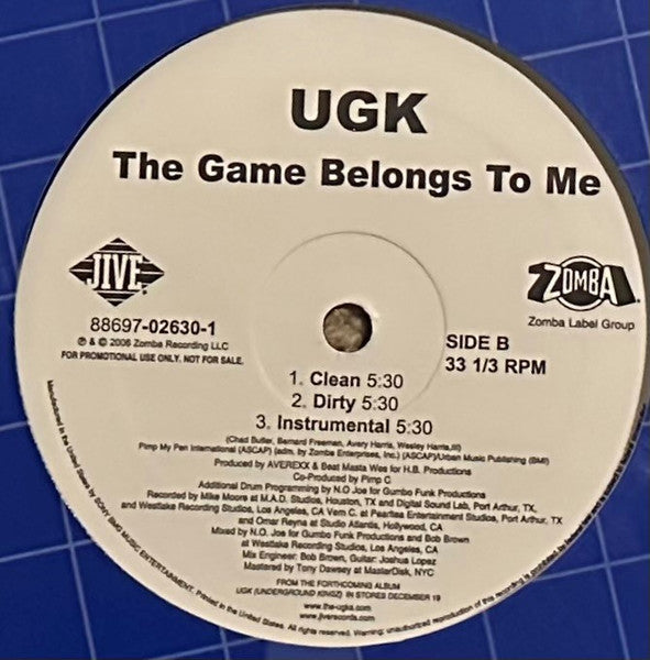 UGK - Stop-N-Go / The Game Belongs To Me