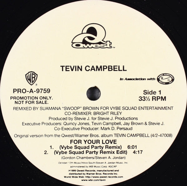 Tevin Campbell - For Your Love (Remixes)