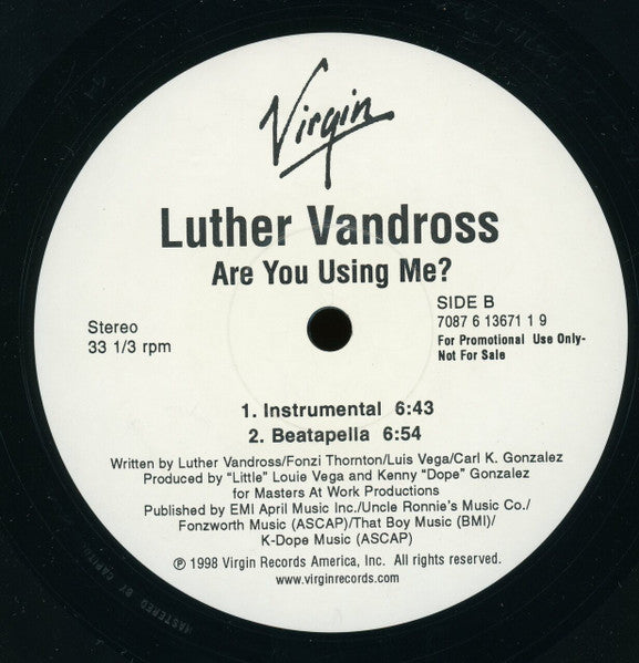 Luther Vandross - Are You Using Me?