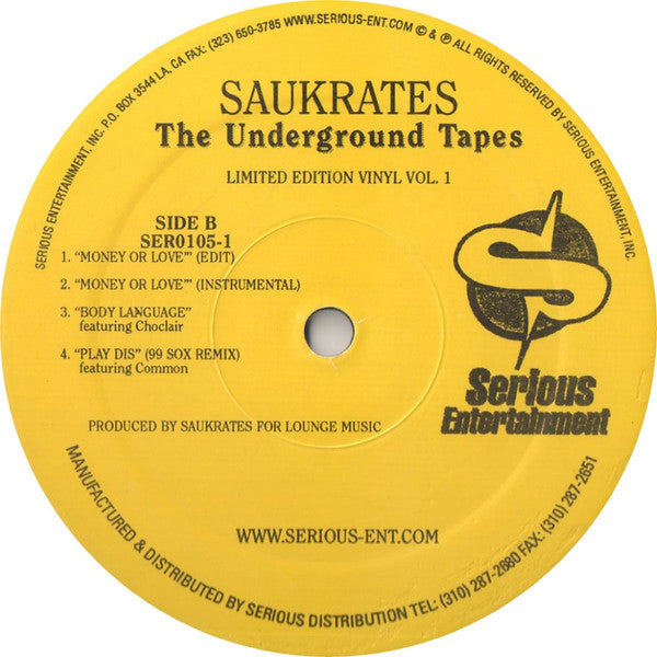 Saukrates - The Underground Tapes Vol. 1