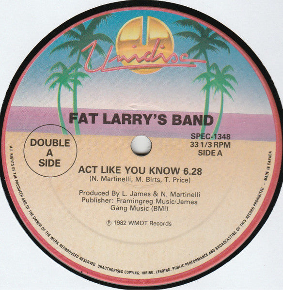 Fat Larry's Band - Act Like You Know / Double Dutch Bus / Watch Out